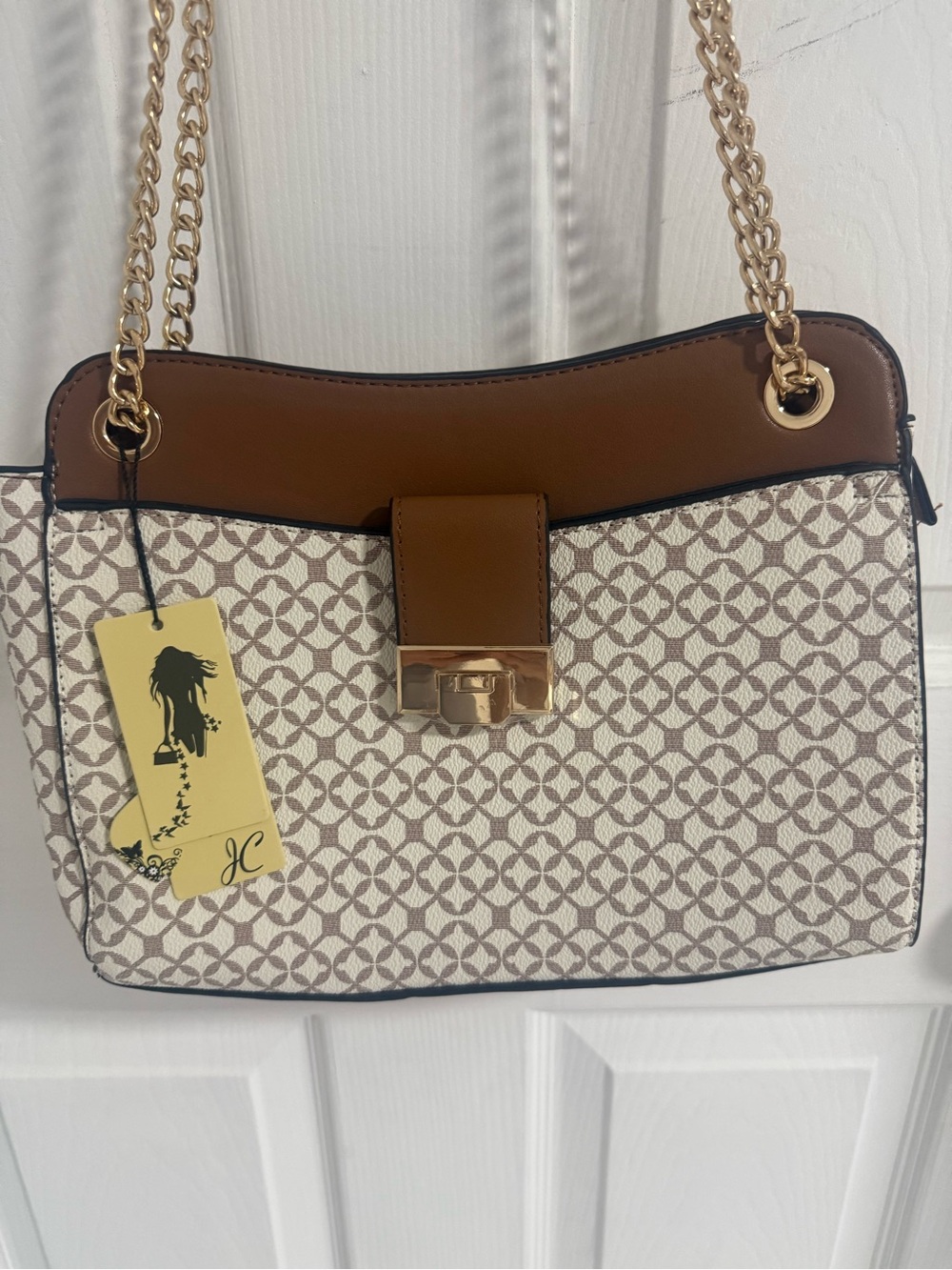 Title: Jolene Couture Chain Strap Monogram Shoulder Bag NWT